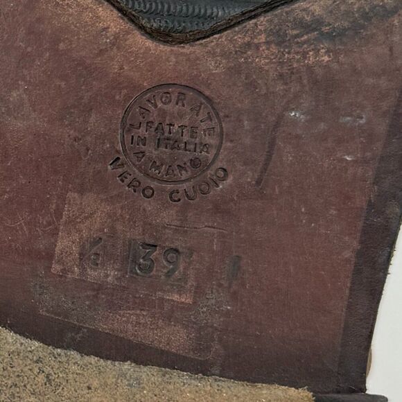 Cable & Co. Men's Dress Shoes Leather Weave Oxfords Italy Brown EU 39/ US 7 - Picture 9 of 9